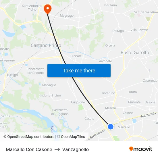 Marcallo con Casone to Vanzaghello map