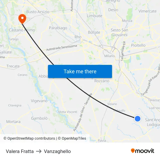 Valera Fratta to Vanzaghello map