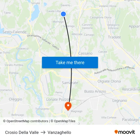 Crosio Della Valle to Vanzaghello map