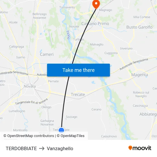 TERDOBBIATE to Vanzaghello map