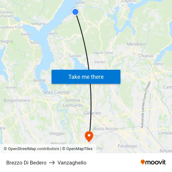 Brezzo Di Bedero to Vanzaghello map