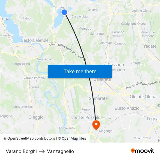 Varano Borghi to Vanzaghello map