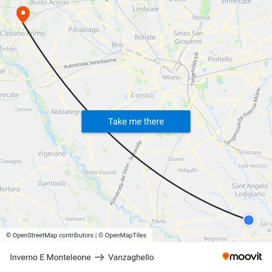 Inverno e Monteleone to Vanzaghello map