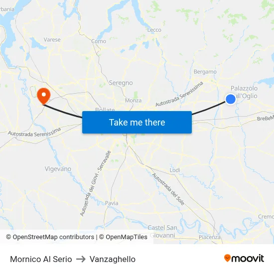 Mornico Al Serio to Vanzaghello map