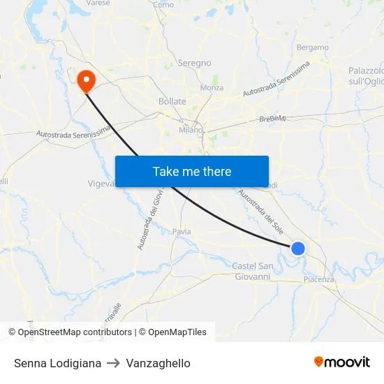 Senna Lodigiana to Vanzaghello map