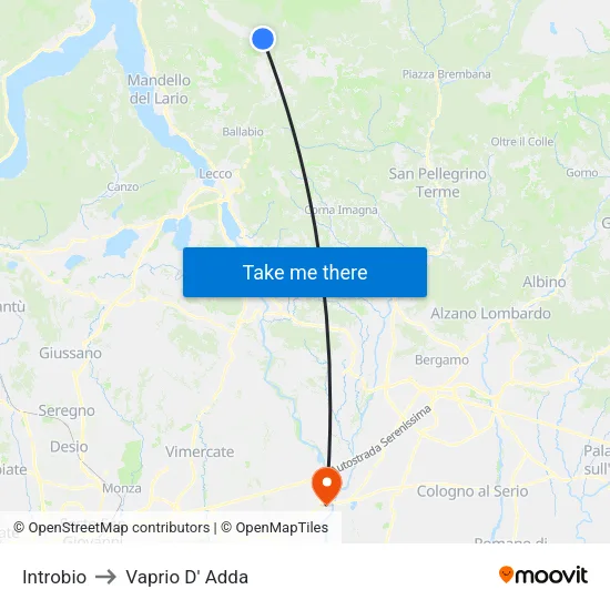 Introbio to Vaprio d'Adda map