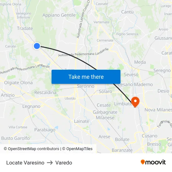 Locate Varesino to Varedo map