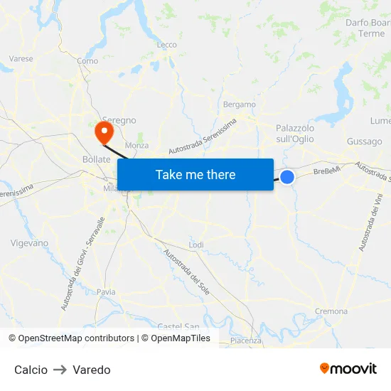 Soccer to Varedo map