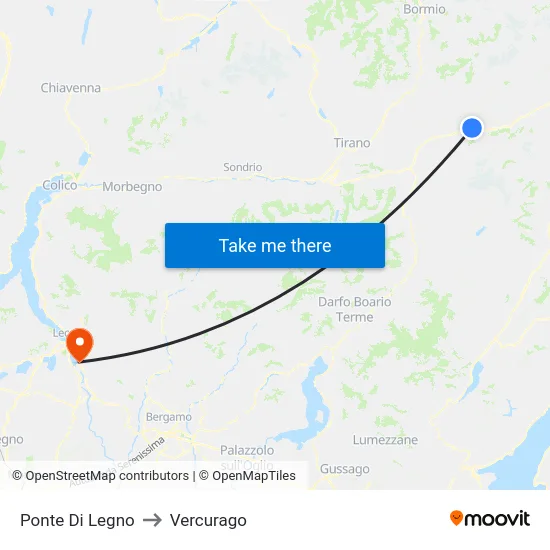 Wooden Bridge to Vercurago map