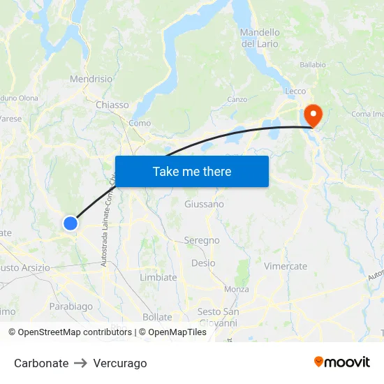 Carbonate to Vercurago map