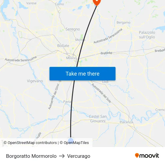 Borgoratto Mormorolo to Vercurago map