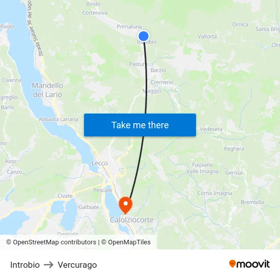 Introbio to Vercurago map