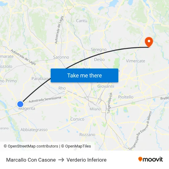Marcallo con Casone to Lower Verderio map