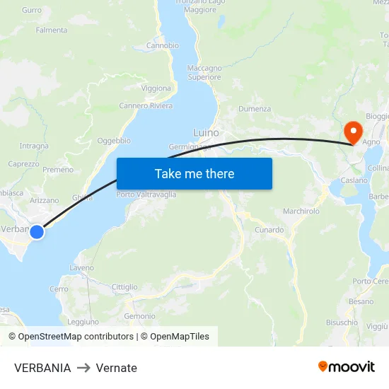 VERBANIA to Vernate map