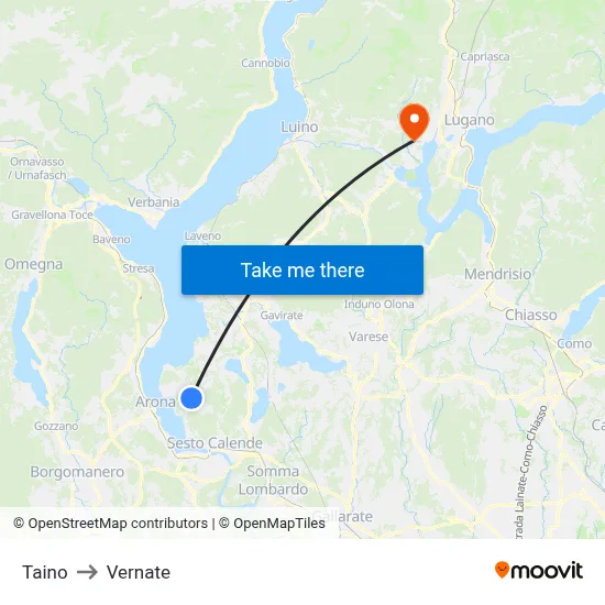 Taino to Vernate map