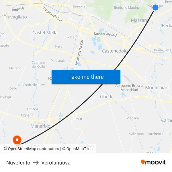 Nuvolento to Verolanuova map