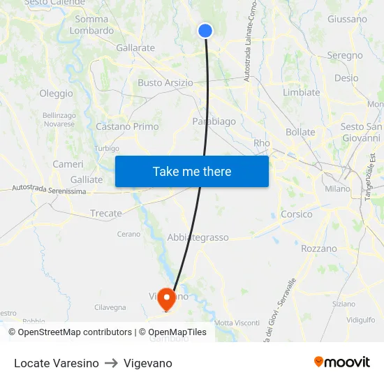 Locate Varesino to Vigevano map