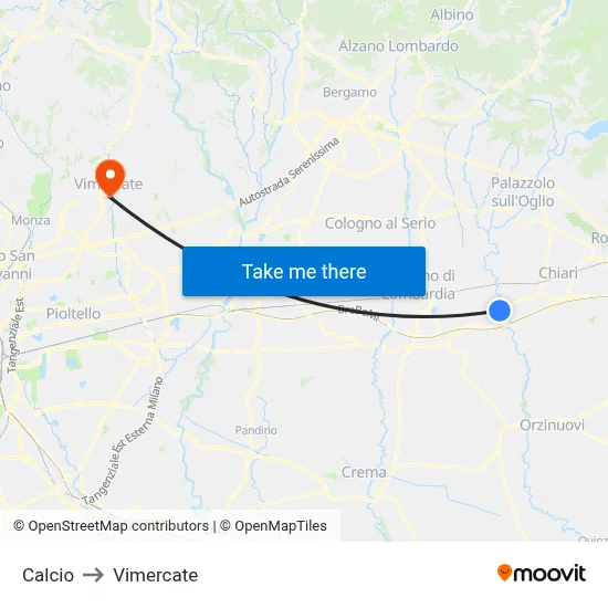 Soccer to Vimercate map