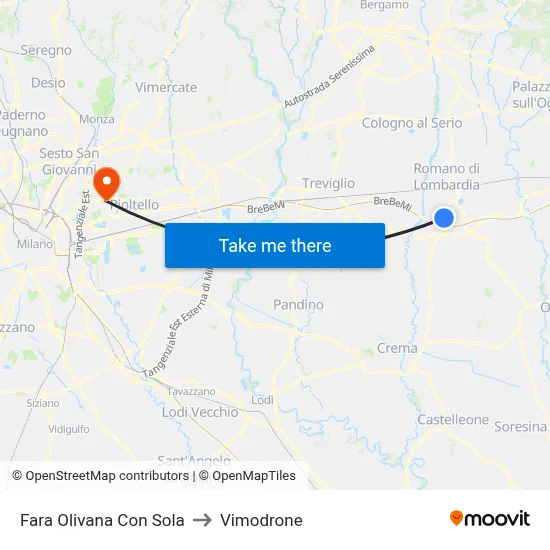 Fara Olivana Con Sola to Vimodrone map