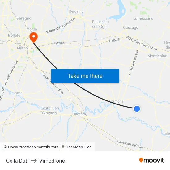 Cella Dati to Vimodrone map
