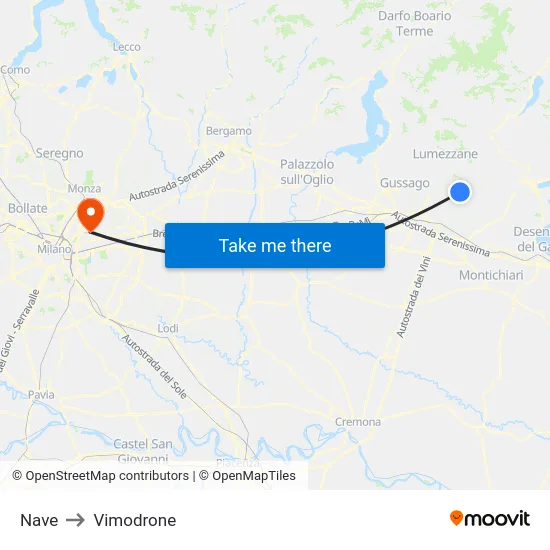 Ship to Vimodrone map