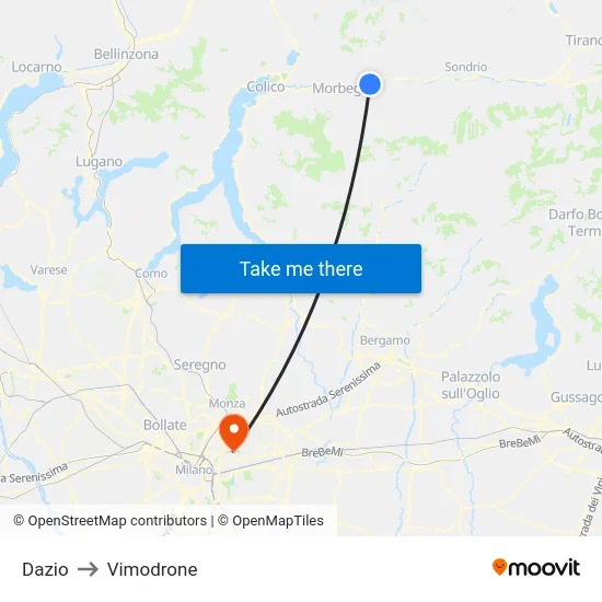 Customs to Vimodrone map