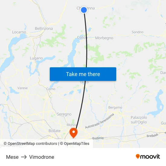 Mese to Vimodrone map