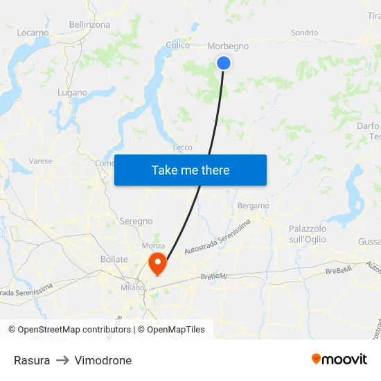 Rasura to Vimodrone map
