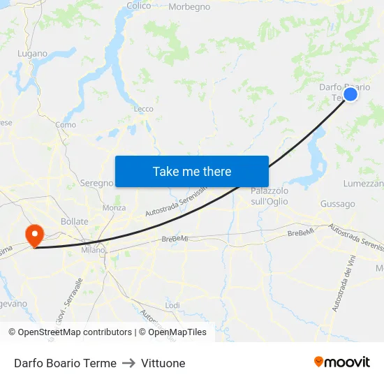 Darfo Boario Terme to Vittuone map