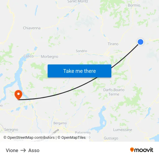 Vione to Asso map