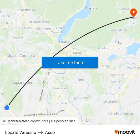 Locate Varesino to Asso map