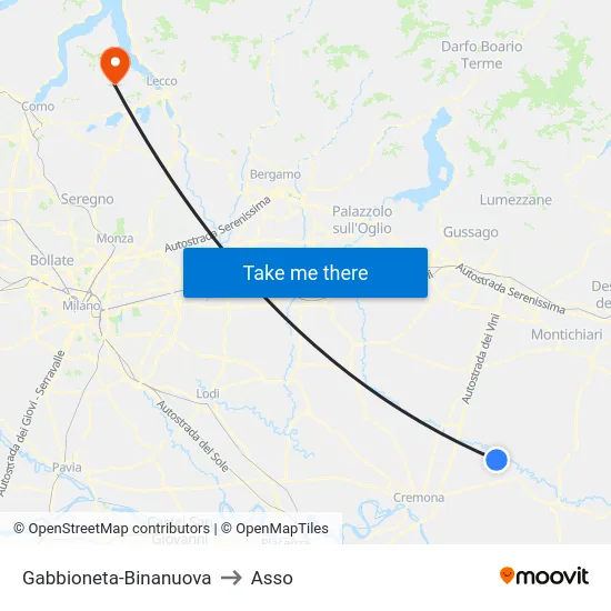 Gabbioneta-Binanuova to Asso map
