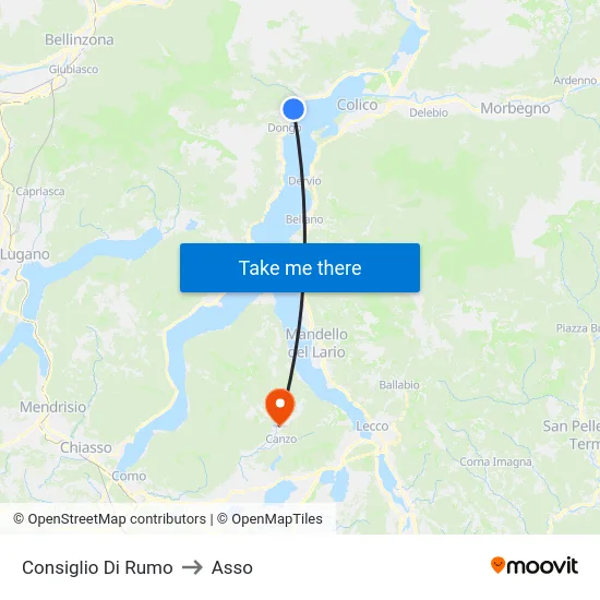 Consiglio Di Rumo to Asso map