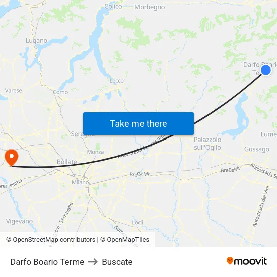 Darfo Boario Terme to Buscate map
