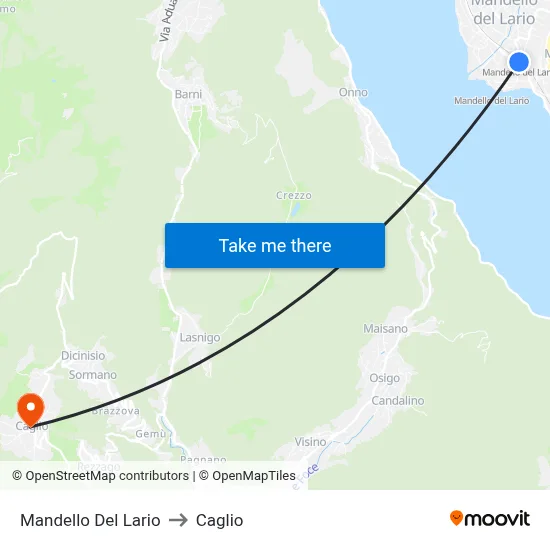 Mandello Del Lario to Caglio map