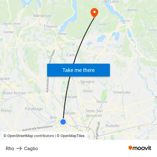 Rho to Caglio map