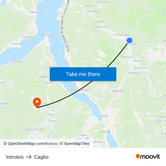 Introbio to Caglio map