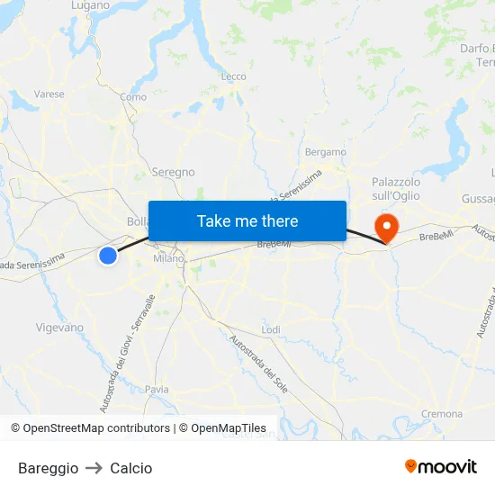 Bareggio to Soccer map