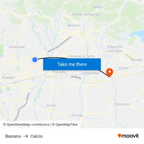 Basiano to Soccer map