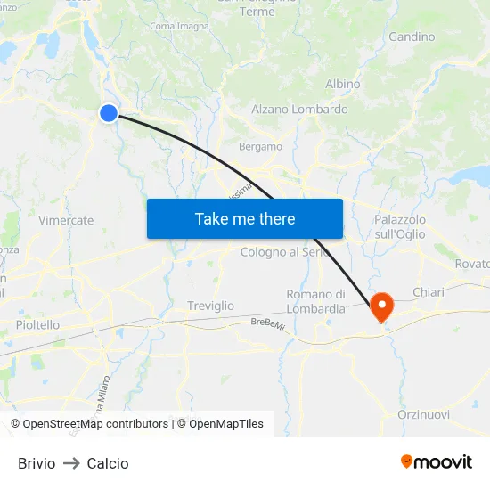 Brivio to Soccer map