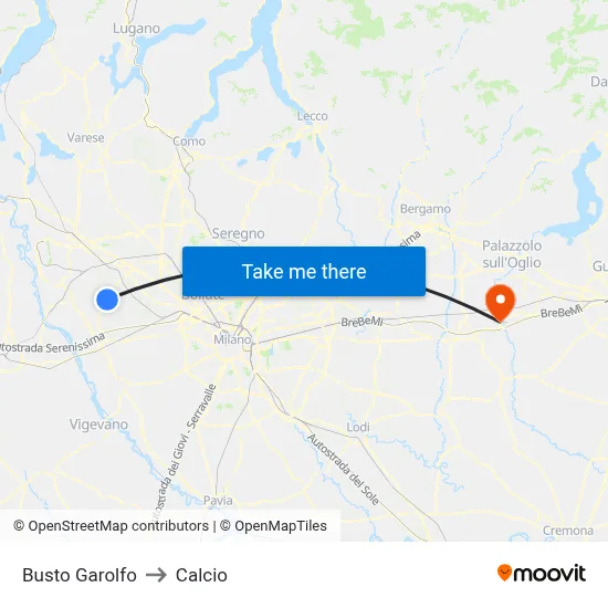 Busto Garolfo to Soccer map