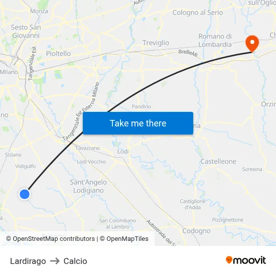 Lardirago to Soccer map