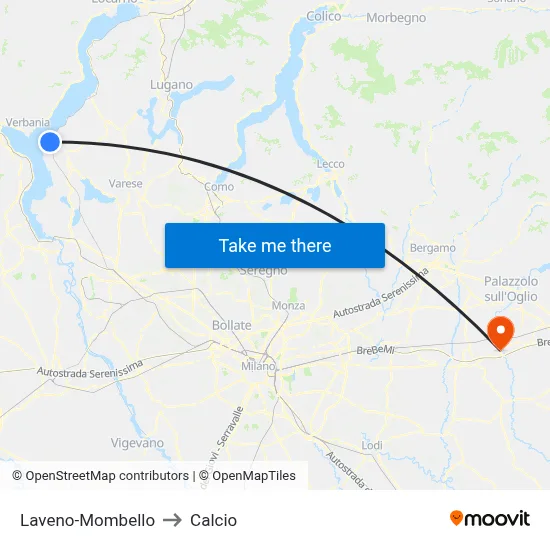 Laveno-Mombello to Soccer map