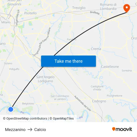 Mezzanino to Soccer map