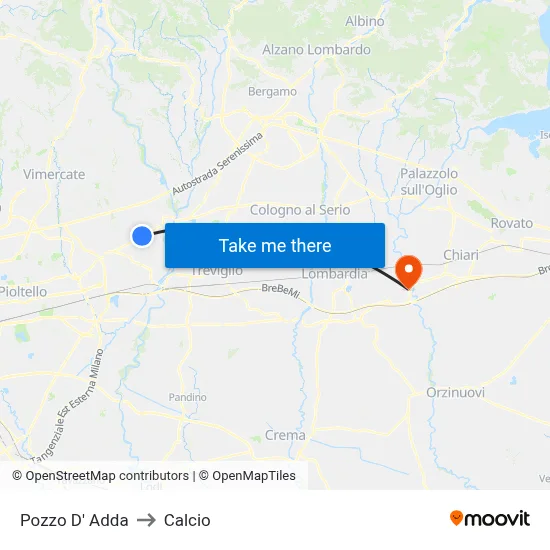 Pozzo D' Adda to Soccer map