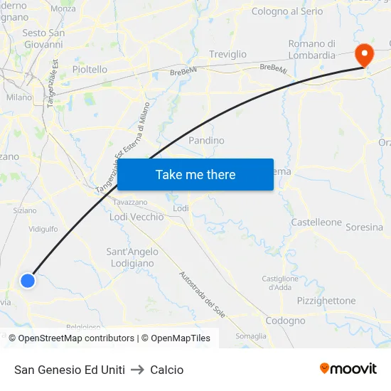 San Genesio Ed Uniti to Calcio map