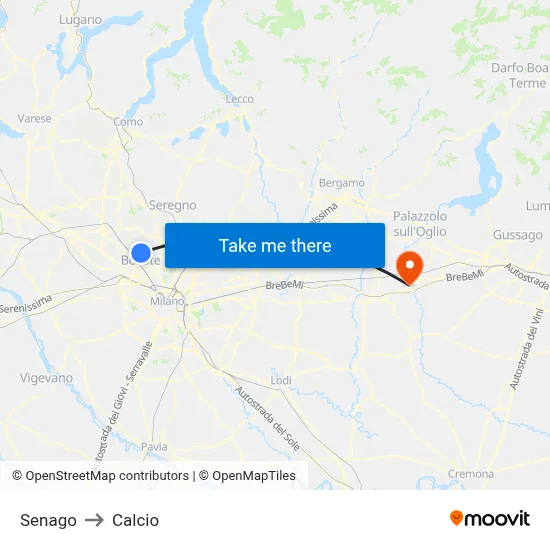 Senago to Soccer map