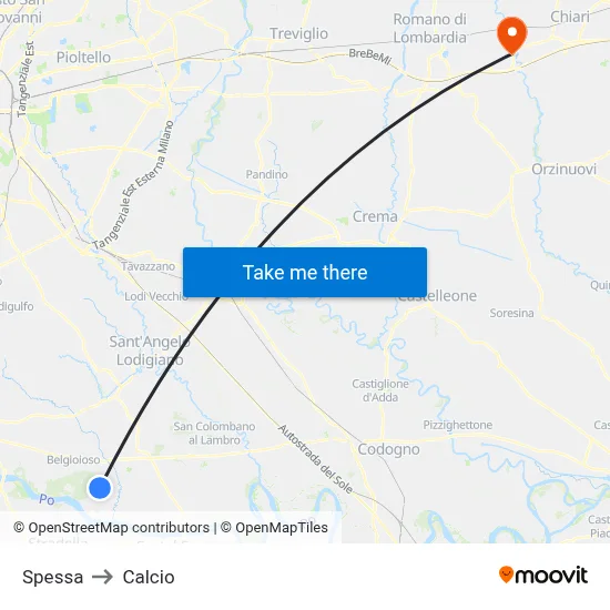 Spessa to Soccer map