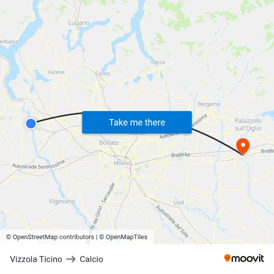 Vizzola Ticino to Soccer map