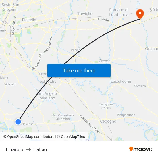 Linarolo to Soccer map